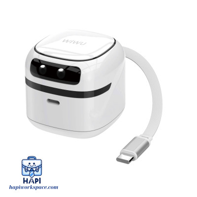 Củ sạc hàng chính hãng WiWU Cute Gan Wi-U037 65W: Kèm cáp Type-C 70cm thu gọn, sạc nhanh điện thoại, laptop