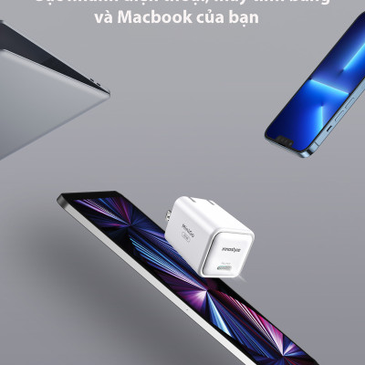  Sạc nhanh siêu nhỏ Innostyle Minigo GAN II 30W PD/PPS- Hàng chính hãng