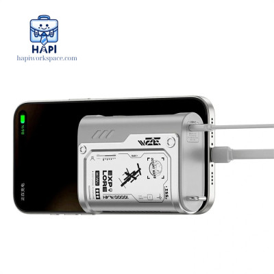 Sạc dự phòng hàng chính hãng WiWU Shield 10.000mAh 35W Wi-P026: Tích hợp cáp Type-C, thiết kế phá cách, độc đáo