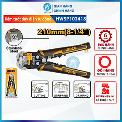 Kìm tuốt dây điện tự động INGCO HWSP102418