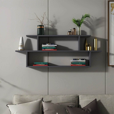 Kệ sách treo tường gỗ công nghiệp hiện đại SMLIFE Waldess