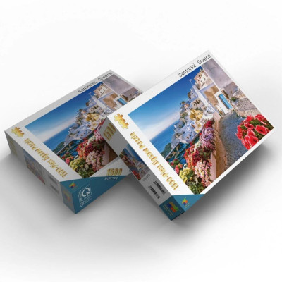 Bộ Tranh Ghép Hình Minh Châu - 60 x 80 cm (1500 Mảnh Ghép) - Santorini, Greece