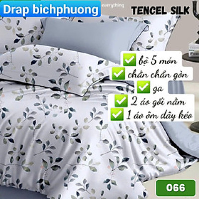Bộ chăn drap gối Tencel vải Hàn Quốc , đỉnh cao mát , mềm mại { drap mền  và 3 áo gối} HOẶC mền lẻ