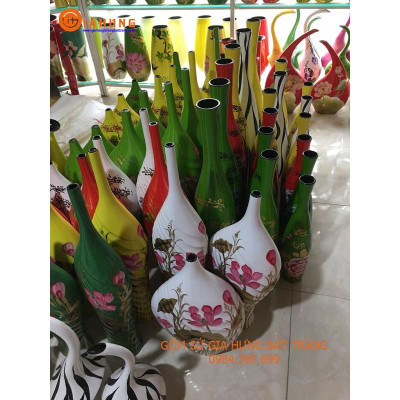 Bộ 3 bình hoa gốm Gia Hưng Bát Tràng