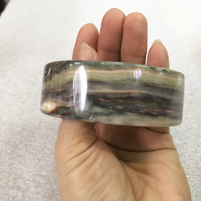 Vòng tay vuông cẩm thạch cho nam bản cao từ 2.5 đến 3cm 