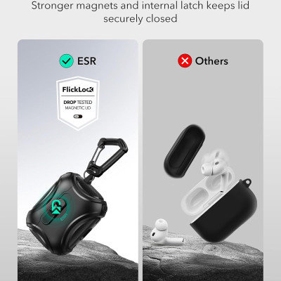 Bao Case cho Airpods Pro 3 (2025) ESR Cyber FlickLock Magnetic Case - Hàng chính hãng