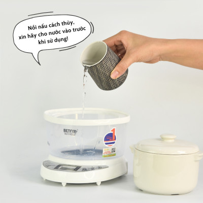 Nồi Chưng Yến Điện, Nồi Tiềm Cách Thuỷ Tự Động Bennix 0.7L BN-07SLC- Hàng Chính Hãng