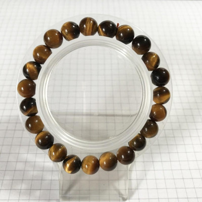 Vòng tay đá mắt hổ đường kính hột 15 ly cho người mệnh Kim và Thổ