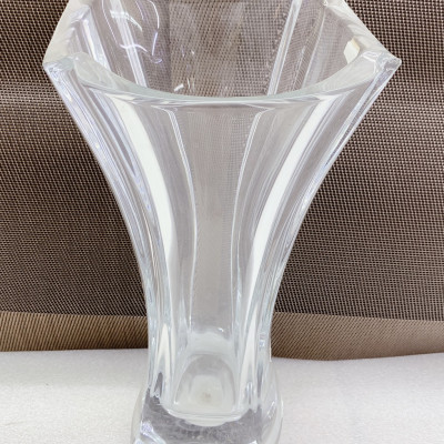 Bình hoa pha lê  thủy tinh 4 góc miệng loe cao 30cm - ANTH496