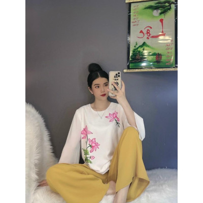 ĐỒ LAM ĐI CHÙA #Mã Freeship Xtra# Sen Lụa Tơ