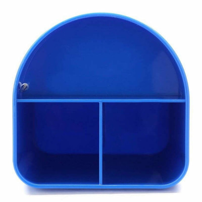 Khay Cắm Bút 4 Ngăn Xoay Deli 0904 - Màu Xanh