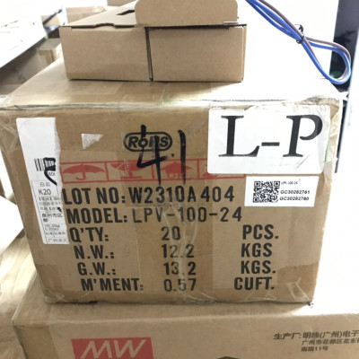 Nguồn LED Meanwell LPV-100-24 (24V 100W 4.2A), Hàng chính hãng