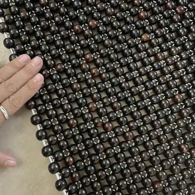 Chiếu Hạt Gỗ Cẩm Cao Cấp - Kích Thước 1,5mx1,9m hạt 1.2cm ( video , hình thật )