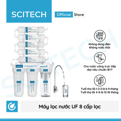 Máy lọc nước UF 8 cấp lọc by Scitech (Không dùng điện, không nước thải) - Hàng chính hãng
