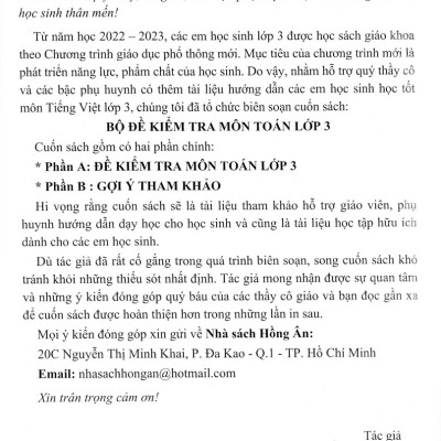 Sách tham khảo_Bộ Đề Kiểm Tra Môn Toán Lớp 3 (Dùng Kèm SGK Kết Nối)_HA	