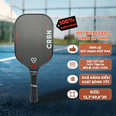 Vợt Pickleball CRBN 1X Series 16mm - Độ Xoáy Vượt Trội - Kiểm Soát Chính Xác - Lớp Carbon Cao Cấp - Hiệu Suất Toàn Diện