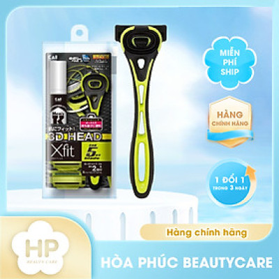 Dao Cạo Râu Thân Nhựa 5 Lưỡi Kép Kai Xfit 000GA0042 (Set 1 Thân + 2 Dao + 1 Tạo Bọt Mini)