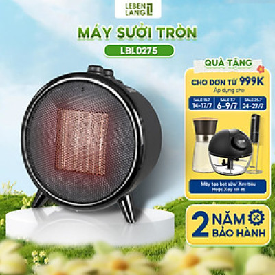 Máy sưởi mini dáng tròn Lebenlang LBL0275, công suất 1500W, làm ấm góc rộng, nóng nhanh, nhỏ gọn tiện lợi - hàng chính hãng