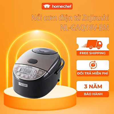 Nồi cơm điện tử Nhật Bản Zojirushi 1.8L NL-GAQ18V-BM, 820W, sản xuất tại Nhật, bảo hành 3 năm| HÀNG CHÍNH HÃNG