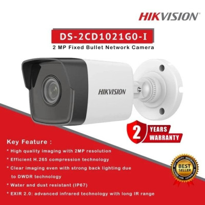 Camera IP HIKVISION DS-2CD1021G0-I 2MP có POE hồng ngoại 30 mét ,.-Hàng chính hãng