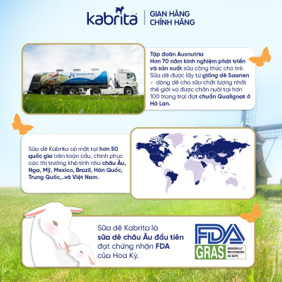 Thùng 6 lon Sữa dê Kabrita số 3 cho trẻ trên 24 tháng - Lon 800g