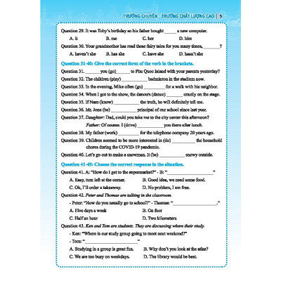 Sách - Bộ Đề Luyện Thi Môn Tiếng Anh Vào Lớp 6 Trường Chuyên, Chất Lượng Cao - Có Đáp Án - Minh Thắng