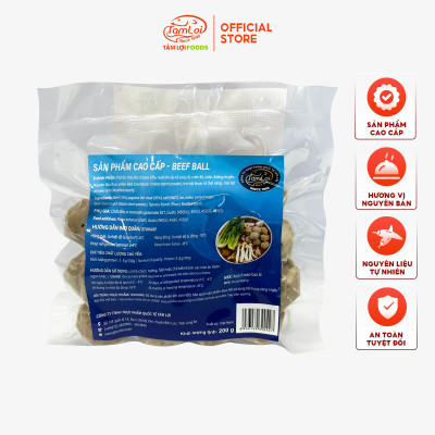 Bò viên Tâm Lợi, loại cao cấp - Dai ngon tự nhiên - Đảm bảo sức khoẻ - Giao nhanh trong 3h - 500gr