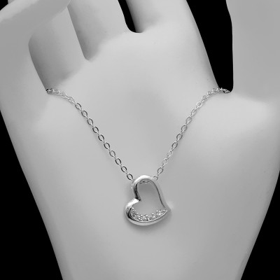 Dây Và Mặt Dây Chuyền Bạc Hiểu Minh DMD324 trái tim bạc ta
