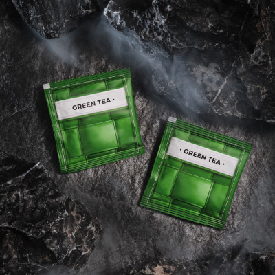 Combo 5 Gói Trà Xanh Với Nhân Sâm Trắng Thượng Hạng COFFEECELL (5 gói x 3g) - Trà nguyên lá ngọt thanh, Chống oxy hóa, Tăng cường tập trung - Hàng Chính Hãng