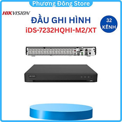 Đầu ghi hình HIKVISION Hybrid TVI-IP 32 kênh iDS-7232HQHI-M2/XT cảnh báo chuyển động giả, so sánh khuôn mặt ,.-Hàng chính hãng