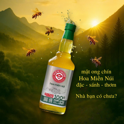 Honimore Mật ong chín Hoa Miền Núi 630g - MUA 2 TẶNG 1 CHAI CÙNG SIZE