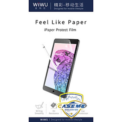 Dán màn hình Paperlike cho iPad 12.9 inch 2018/2020/2021/2022 hiệu WIWU nhám chống xước, chống bám vân tay, cảm giác viết vẽ như trên giấy cao cấp - Hàng chính hãng