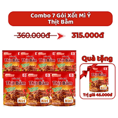 [Tặng 1 gói] Combo 7 Gói Xốt Mì Ý Hương Vị Thịt Bằm - Nisshin Seifun Welna Shop