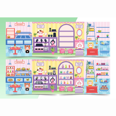 Sách Trò chơi Đồ hàng Đi Siêu Thị (Hơn 200 Stickers)