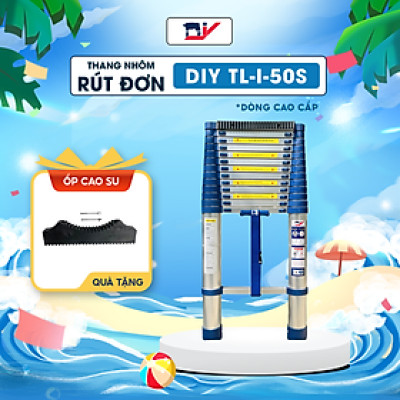 Thang nhôm rút đơn DIY TL-I-50S chiều cao sử dụng tối đa 5.0m - Tiêu chuẩn an toàn chất lượng Châu Âu