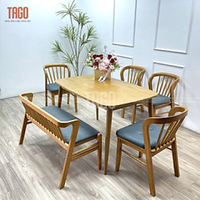 Bộ Bàn Ăn Candy 1m25 4 Ghế 1 Bench