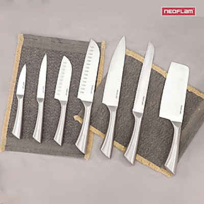 [HÀNG CHÍNH HÃNG] Bộ dao 8 món Neoflam, Dao làm bằng inox 430 không gỉ, Lưỡi thép cacbon 3CR14 chống mài mòn, độ sắc cao