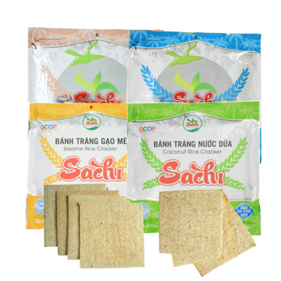 Bánh Tráng Nước Cốt Dừa Nướng Sẵn Sachi Bì Loại 70Gram