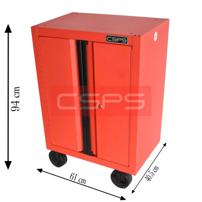 Tủ dụng cụ CSPS 61cm - 00 hộc kéo màu đỏ kèm bánh xe