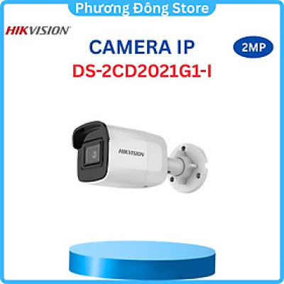 Camera IP Hikvision DS-2CD2021G1-I Phân giải 2MP, Hồng ngoại 30m, Chống ngược sáng, Chống nước: IP67 ,.-Hàng chính hãng