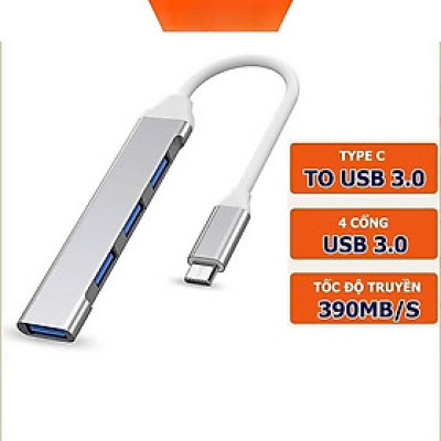 Bộ chuyển đổi USB Type-C sang Hub USB 3.0 4 cổng - Hàng Nhập Khẩu