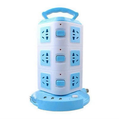 Ổ điện đa năng 3 tầng, có 12 lỗ cắm và 3 cổng usb, có công tắc bật tắt mỗi tầng, thích hợp mọi loại phích cắm khác nhau - Hàng chính hãng
