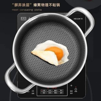 CHẢO TỔ ONG 2 QUAI MẪU MỚI SIZE 28 - 30CM, CHẢO TỔ ONG ĐÁY PHẲNG 2 QUAI MẪU MỚI