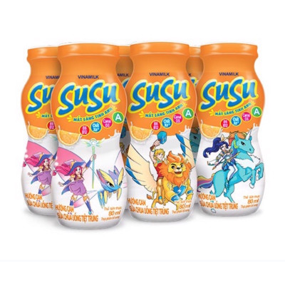 Sữa chua uống hương cam Vinamilk Susu - Thùng 48 chai 80ml