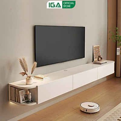 Kệ tivi treo tường thông minh thiết kế đẹp phong cách hiện đại thương hiệu IGA - GP326