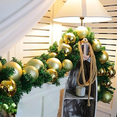 Dây thông Noel - dài 290cm - đầy đủ phụ kiện - Cây giả, hoa lụa trang trí nhà cửa