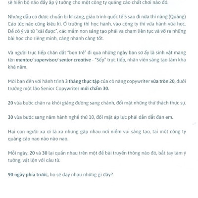 90 - 20 - 30 - 90 Bài Học Vỡ Lòng Về Ý Tưởng Và Câu Chữ