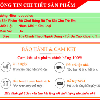 Bộ Đồ Chơi Bóng Rổ Cho Bé Thân Sắt (Đủ Phụ Kiện) Điều Chỉnh Chiều Cao Của Trụ – Bóng Rổ Trụ Sắt Cao Cấp Cho Trẻ Em – Chính Hãng Dododios 