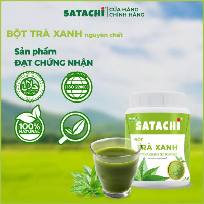 Bột Trà Xanh nguyê n ch ất SATACHI. Hộp 98g