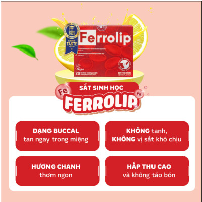 Combo 2 hộp Sắt Ferrolip cho bà bầu và người thiếu máu